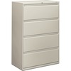 HON Brigade 800 H884 Lateral File - 36" x 18"53.3" - 4 Drawer(s) - Finish: Light Gray
