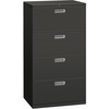 HON Brigade 600 H674 Lateral File - 30" x 18"53.3" - 4 Drawer(s) - Finish: Charcoal