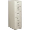 HON 310 H315C File Cabinet - 18.3" x 26.5" x 60" - 5 Drawer(s) - Finish: Light Gray