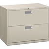 HON Brigade 600 H682 Lateral File - 36" x 18"28.4" - 2 Drawer(s) - Finish: Light Gray