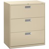 HON Brigade 600 H683 Lateral File - 36" x 18"40.9" - 3 Drawer(s) - Finish: Putty