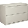 HON Brigade 800 H892 Lateral File - 42" x 18"28.4" - 2 Drawer(s) - Finish: Light Gray