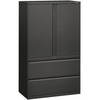 HON Brigade 800 H895LS Lateral File - 42" x 18" x 67" - 2 Drawer(s) - 3 Shelve(s) - Finish: Charcoal