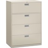 HON Brigade 600 H694 Lateral File - 42" x 18" x 53.3" - 4 Drawer(s) - Finish: Light Gray