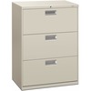 HON Brigade 600 H673 Lateral File - 30" x 18"40.9" - 3 Drawer(s) - Finish: Light Gray