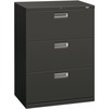 HON Brigade 600 H673 Lateral File - 30" x 18"40.9" - 3 Drawer(s) - Finish: Charcoal