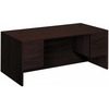 HON 10500 H10593 Pedestal Desk - 72" x 36"29.5" - 4 x Box, File Drawer(s) - Double Pedestal - Flat Edge - Finish: Mahogany