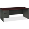 HON 38000 H38294L Pedestal Desk - 72" x 36"29.5" - 2 x Box, File Drawer(s)Left Side - Waterfall Edge - Finish: Charcoal