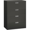 HON Brigade 600 H694 Lateral File - 42" x 18"53.3" - 4 Drawer(s) - Finish: Charcoal