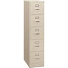 HON 310 H315 File Cabinet - 15" x 26.5" x 60" - 5 Drawer(s) - Finish: Light Gray