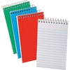 Oxford Narrow Ruled Pocket Size Memo Book - 60 Sheets - Wire Bound - 15 lb Basis Weight - 3" x 5" - White Paper - BluePressboard, Green, Red Cover - U