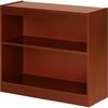 Lorell Panel End Hardwood Veneer Bookcase - 36" x 12" x 0.8" x 30" - 2 Shelve(s) - 1 Adjustable Shelf(ves) - Material: Veneer - Finish: Cherry