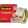 Scotch Transparent Tape - 3/4"W - 72 yd Length x 0.75" Width - 3" Core - Long Lasting - For Sealing, Label Protection, Wrapping, Mending - 2 / Pack - 