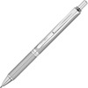 EnerGel EnerGel Alloy Retractable Gel Pens - Medium Pen Point - 0.7 mm Pen Point Size - Refillable - Retractable - Black Gel-based Ink - Metallic Silv
