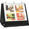 Lion Insta-Cover Round Ring Easel Binder - 1 1/2" Binder Capacity - Letter - 8 1/2" x 11" Sheet Size - 3 x Round Ring Fastener(s) - 80 Pocket(s) - Bla