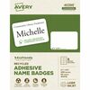 Avery&reg; Eco-friendly Premium Name Badge Labels - 2 21/64" Width x 3 3/8" Length - Removable Adhesive - Rectangle - Laser, Inkjet - White - Paper - 