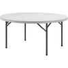 Lorell Banquet Folding Table - Round Top x 71" Table Top Diameter - 29.25" Height x 71" Width x 71" Depth - Gray, Powder Coated