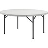 Lorell Ultra-Lite Banquet Folding Table - Round Top - 700 lb Capacity x 60" Table Top Diameter - 29.25" Height - Gray - 1 Each