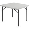 Lorell Ultra-Lite Banquet Folding Table - Square Top - 600 lb Capacity - 29" Height x 36" Width x 36" Depth - Gray, Powder Coated - 1 Each