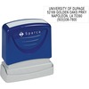 Sparco Return Address Stamp - Custom Message Stamp - 0.50" Impression Width x 1.63" Impression Length - Blue - 1 Each