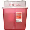 Covidien Sharpstar 5 Quart Sharps Container with Lid - 1.25 gal Capacity - Rectangular - 11" Height x 10.8" Width x 4.8" Depth - Red - 1 Each