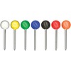 Gem Office Products Round Head Map Tacks - 0.18" Head - 0.4" Length - 250 / Box - Assorted