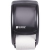 San Jamar Duett Standard Bath Tissue Dispenser - Roll Dispenser - 2 x Roll - 1.62" Roll Diameter - 12.8" Height x 7.5" Width x 7" Depth - Black - 1 Ea