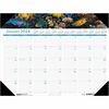 House of Doolittle EarthScapes Sea Life Desk Pads - Julian Dates - Monthly - 12 Month - January 2024 - December 2024 - 1 Month Single Page Layout - 22