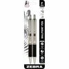 Zebra STEEL 4 Series F-402 Retractable Ballpoint Pen - Fine Pen Point - 0.7 mm Pen Point Size - Refillable - Retractable - Black - Stainless Steel Bar