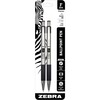 Zebra Pen F-301 Stainless Steel Ballpoint Pens - Fine Pen Point - 0.7 mm Pen Point Size - Refillable - Retractable - Black - Stainless Steel Barrel - 