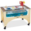 Jonti-Craft Rainbow Accents See-Thru Sensory Play Table - 24.50" Height x 37" Width x 23" Depth - Assembly Required - Baltic, Clear