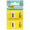 Post-it&reg; Yellow Flag Value Pack - 600 x Yellow - 1" x 1 3/4" - Rectangle - Unruled - Yellow - Removable, Writable, Repositionable - 12 / Box