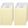 Business Source Writing Pads - 50 Sheets - 0.28" Ruled - 16 lb Basis Weight - Jr.Legal - 8" x 5" - Canary Paper - Micro Perforated, Easy Tear, Sturdy 
