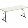 Iceberg IndestrucTable TOO 1200 Series Adjustable Folding Table - Rectangle Top - 4 Legs - 600 lb Capacity - Adjustable Height - 25" to 29" Adjustment