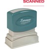 Xstamper SCANNED Pre-inked Stamp - Message Stamp - "SCANNED" - 0.50" Impression Width - 100000 Impression(s) - Red - Plastic - Recycled - 1 Each