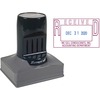 Xstamper VX Pre-inked Message Date Stamp - Date Stamp - "REC'D, PAID, ENT'D, FAXED" - 1.38" Impression Width x 2.18" Impression Length - 1 Each