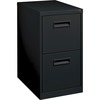 Lorell File/File Mobile Pedestal Files - 2-Drawer - 15" x 22.9" x 28" - 2 x Drawer(s) for File - Letter - Security Lock, Ball-bearing Suspension - Bla