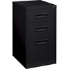 Lorell Box/Box/File Mobile Pedestal Files - 3-Drawer - 15" x 19" x 28" - 3 x Drawer(s) for Box, File - Letter - Ball-bearing Suspension - Black - Stee