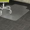 Lorell Wide Lip Low-pile Chairmat - Carpeted Floor - 60" Length x 45" Width x 0.12" Thickness - Lip Size 12" Length x 25" Width - Vinyl - Clear