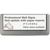 DURABLE&reg; CLICK SIGN with Cubicle Panel Pins - 2-1/8" x 5-7/8" - 2 Pins - Anti-glare - Acrylic, Aluminum - Updateable - Graphite - 1 Pack