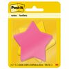 Post-it&reg; Super Sticky Die-Cut Notes - 150 - 3" x 3" - Star - 75 Sheets per Pad - Unruled - Yellow, Pink - Self-adhesive - 2 / Pack