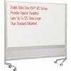 MooreCo Mobile Dry-erase Double-sided Partition - 76" (6.3 ft) Width x 74" (6.2 ft) Height - Rectangle - Assembly Required - 1 Each