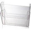 Officemate Mountable Wall File - 10.6" Height x 13" Width x 4.1" Depth - Clear - Plastic - 2 / Box