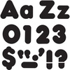 Trend Black 4" Casual Combo Ready Letters Set - Skill Learning: Number, Alphabet, Symbol - 20 x Number, 82 x Lowercase Letters, 50 x Uppercase Letters