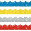 Trend Sparkle Terrific Trimmers Borders - 130 Shape - Blue, Silver, Yellow, Red - 1 / Set