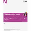Neenah Bright White Cardstock - Letter - 8 1/2" x 11" - 65 lb Basis Weight - Smooth - 100 / Pack - Acid-free, Lignin-free - Bright White