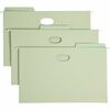 Smead FasTab 1/3 Tab Cut Legal Recycled Hanging Folder - 8 1/2" x 14" - 5 1/4" Expansion - Top Tab Location - Assorted Position Tab Position - Moss - 