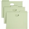 Smead FasTab 1/3 Tab Cut Letter Recycled Hanging Folder - 8 1/2" x 11" - 5 1/4" Expansion - Top Tab Location - Assorted Position Tab Position - Moss -