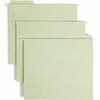 Smead FasTab 1/3 Tab Cut Letter Recycled Hanging Folder - 8 1/2" x 11" - 2" Expansion - Top Tab Location - Assorted Position Tab Position - Moss - 10%