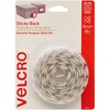 VELCRO&reg; 90090 General Purpose Sticky Back - 0.63" Dia - Adhesive Backing - Dispenser Included - For Glass, Metal, Plastic, Wood, Tile - 75 / Carto